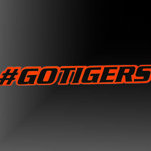 Black and orange '#GOTIGERS' text