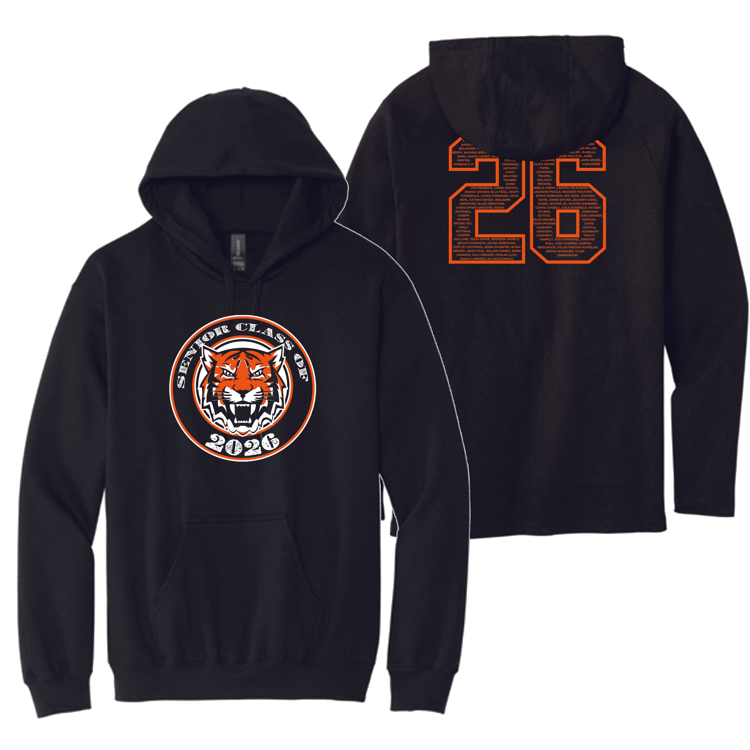 Class of 2026 Hoodie with Front and Back Design