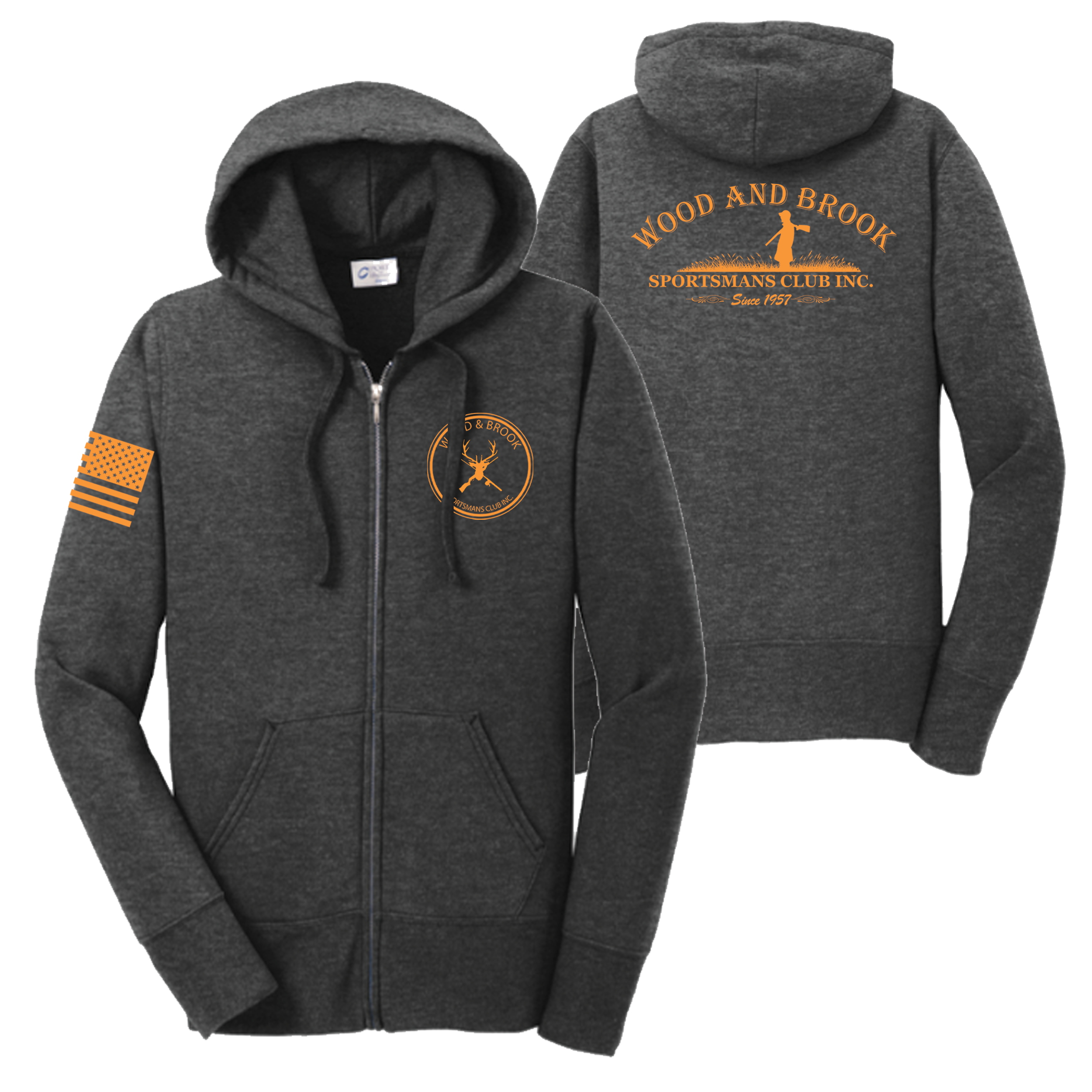 Wood & Brook Women's Fleece Zip Up Hoodie